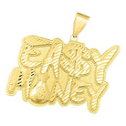 Easy Money Bag DC 10K Yellow Gold Pendant HipHopBling