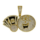 Emoji with Money Gold Bling Bling Pendant HipHopBling