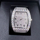 Emperor Rubber Strap VVS Moissanite Iced Out Watch 2 Tone White/Rose HipHopBling