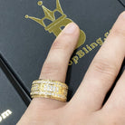 Eternity Band Flathead CZ Gold Bling Bling Ring 7 HipHopBling
