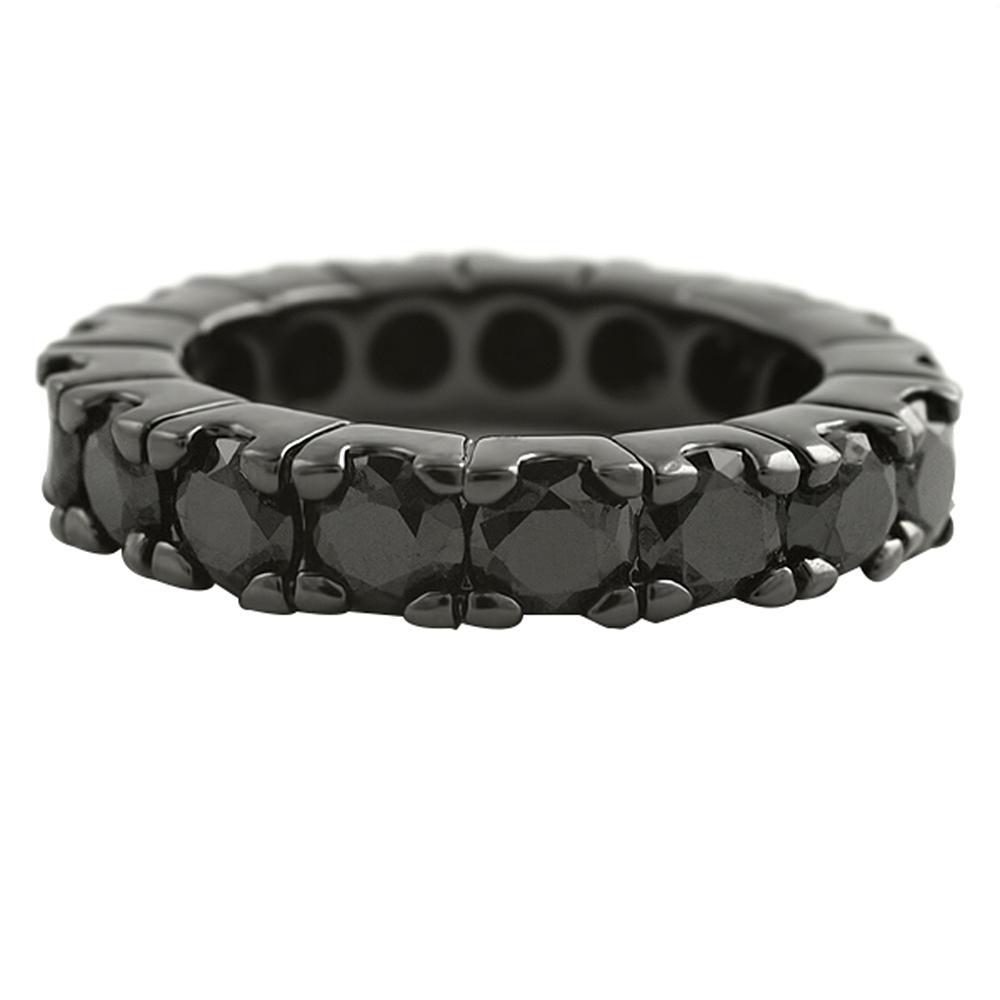 Eternity CZ Black Bling Bling Ring 6 HipHopBling