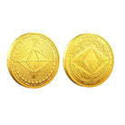 Ethereum Classic Coin Iced Out Frame Pendant Yellow Gold Tennis CZ Frame HipHopBling