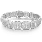 Exotic Baguette Ice Custom Bling Bling Bracelet Yellow Gold 8" HipHopBling