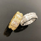 Exotic Baguette Princess Eternity Band Gold Bling CZ Ring 7 HipHopBling