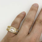 Exotic Baguette Princess Eternity Band Gold Bling CZ Ring 7 HipHopBling