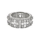 Exotic Baguette Princess Eternity Band Rhodium Bling CZ Ring 7 HipHopBling