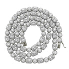 Exotic Cut Tennis VVS CZ Iced Out Chain .925 Sterling Silver 22" White Gold HipHopBling