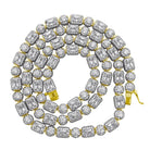 Exotic Cut Tennis VVS CZ Iced Out Chain .925 Sterling Silver 22" Yellow Gold HipHopBling