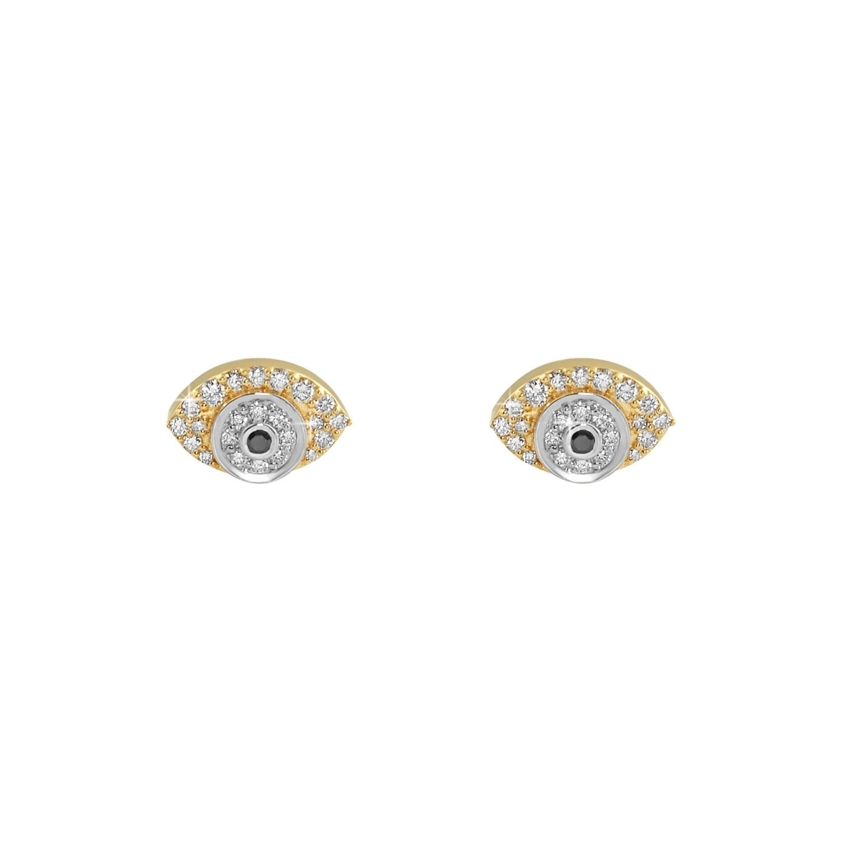Eye Diamond Earrings .43cttw 10K Yellow Gold HipHopBling