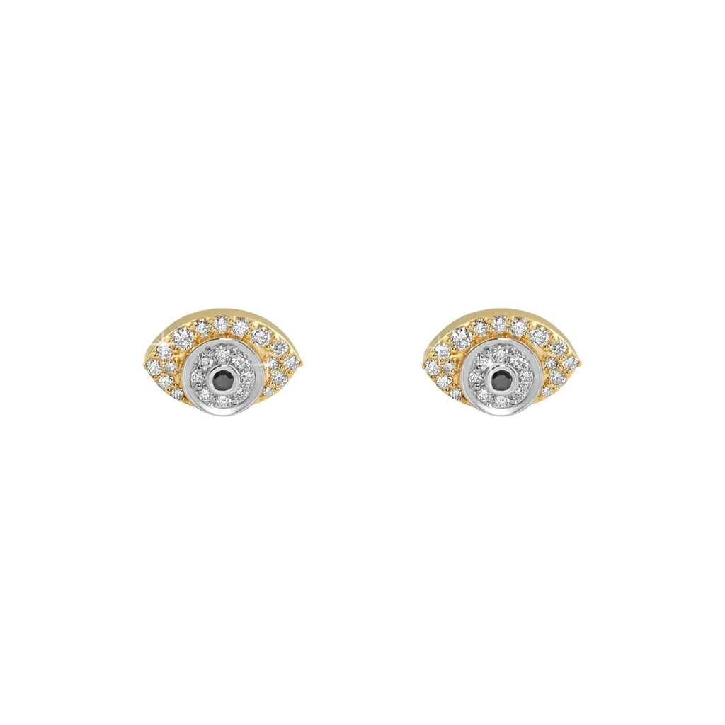Eye Diamond Earrings .43cttw 10K Yellow Gold HipHopBling