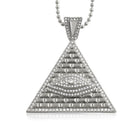 Eye of Providence Rhodium CZ Iced Out Pendant Pendant Only HipHopBling