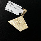 Eye on Pyramid DC 10K Yellow Gold Pendant HipHopBling
