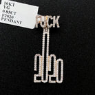 F 2020 Diamond Pendant .85cttw 10K Yellow Gold HipHopBling