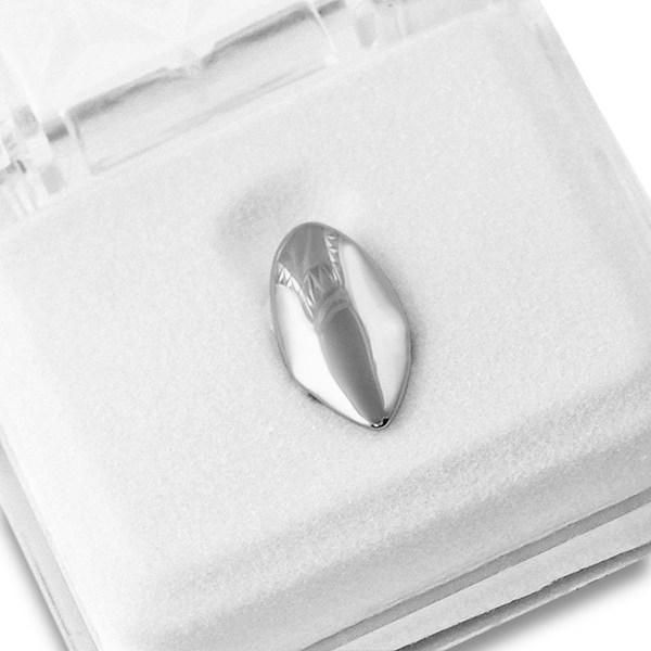 Fang Tooth Cap Grillz White Gold HipHopBling