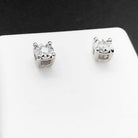 Fanook Stud Diamond Earrings .20cttw 10K Gold 10K White Gold HipHopBling