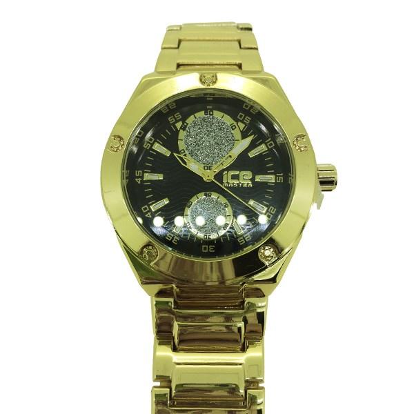 Fashion Black Dial Gold Hip Hop Watch HipHopBling