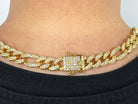 Figaro Bling Bling Chain 10MM White / Yellow Gold Yellow Gold 18" HipHopBling