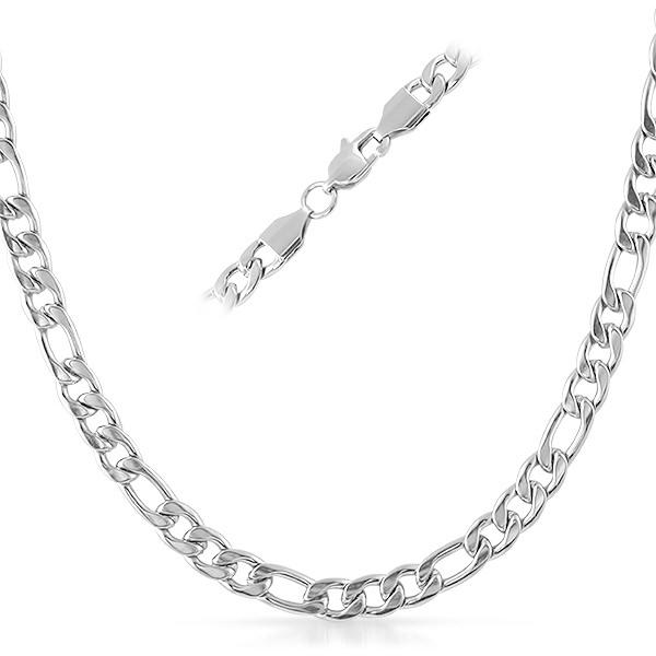 Figaro Stainless Steel Chain Necklace 6MM Bracelet HipHopBling