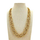 Flat Byzantine CZ Bling Bling Chain Yellow Gold 18" HipHopBling