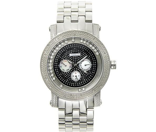 Floating Black Dial JoJino Diamond Watch .25cttw HipHopBling