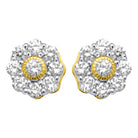 Flower Diamond Earrings .50cttw 10K Yellow Gold HipHopBling