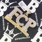 Forever Chasing Paper CZ Hip Hop Bling Bling Pendant Yellow Gold HipHopBling