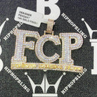 Forever Chasing Paper CZ Hip Hop Bling Bling Pendant Yellow Gold HipHopBling