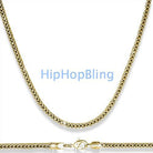 Foxtail Franco 3mm 36 Inch Gold Hip Hop Chain 36" HipHopBling