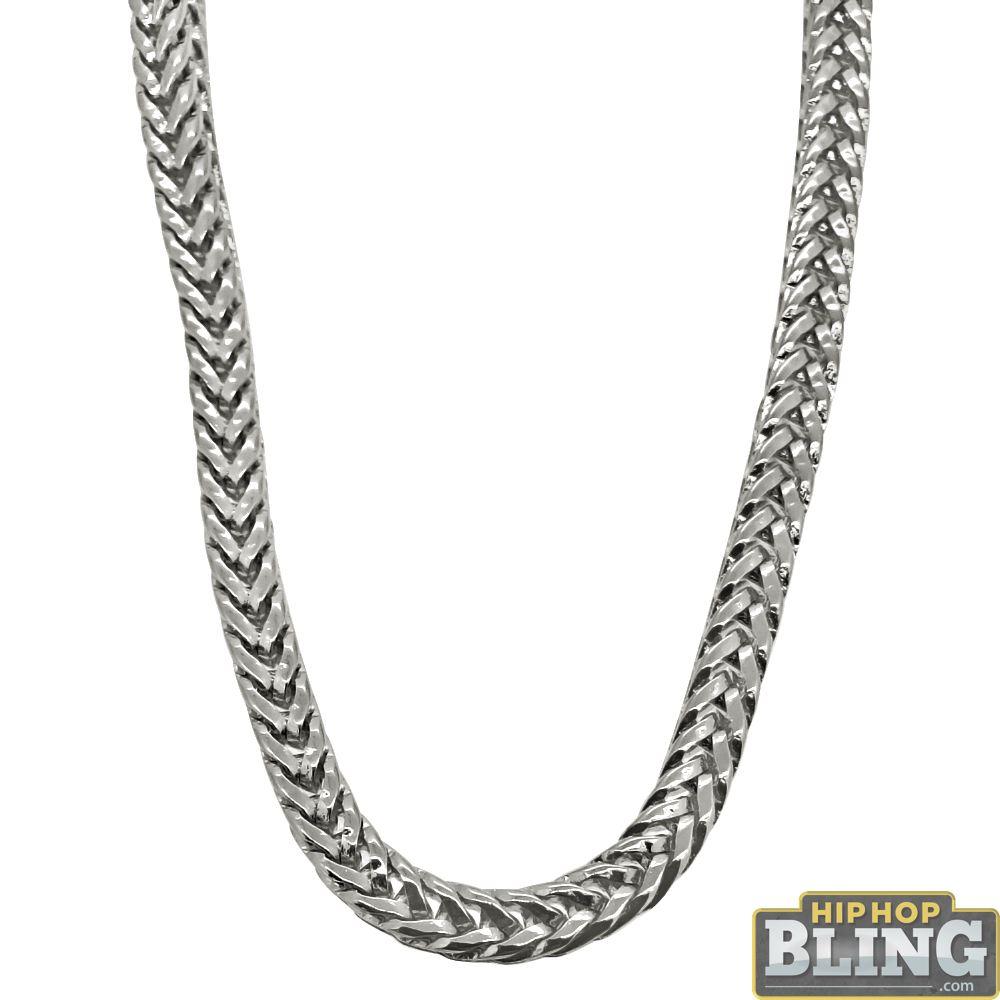 Foxtail Franco 5MM Rhodium Hip Hop Chain HipHopBling