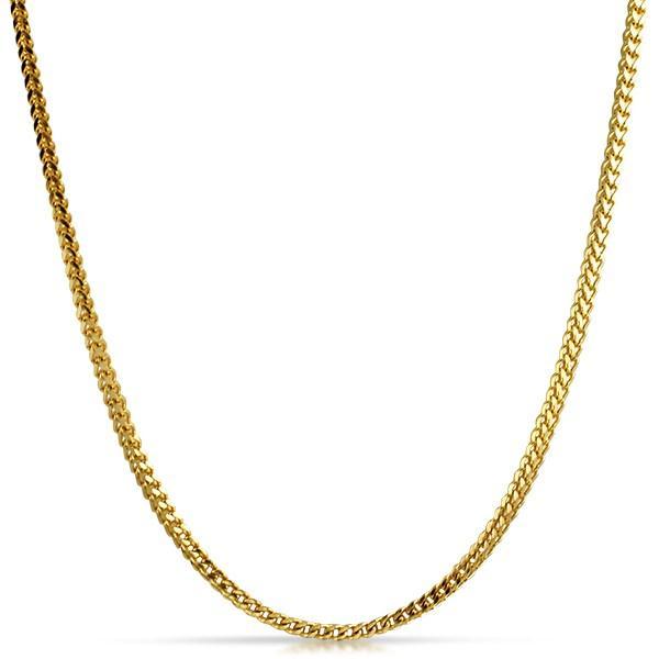 Franco Chain 2.5MM Gold Stainless Steel 18" HipHopBling