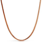 Franco Chain 2.5MM Rose Gold Stainless Steel 24" HipHopBling