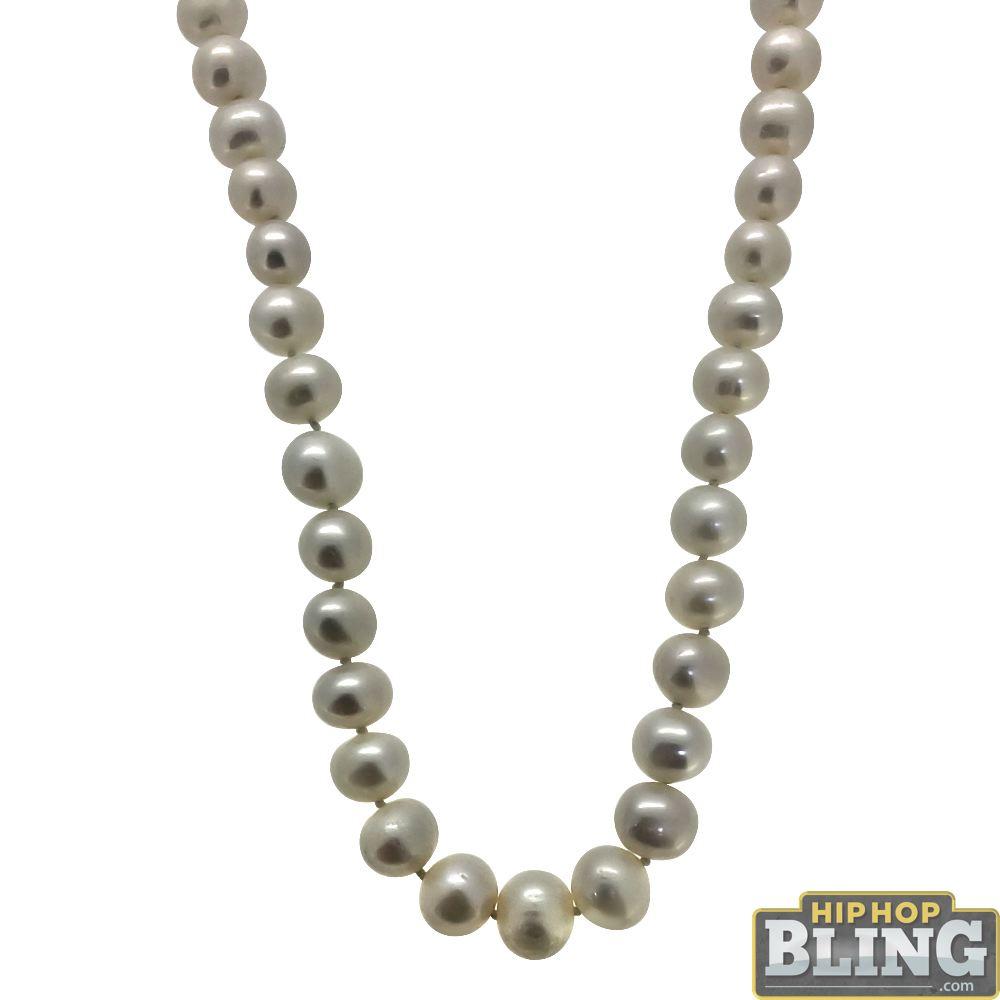 Freshwater Cultured Pearl Necklace 10MM HipHopBling