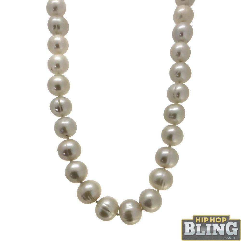 Freshwater Pearl 12MM Diameter Necklace HipHopBling