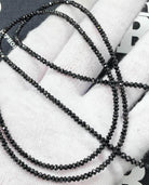 Genuine Black Diamond Solitaire Bead Chain 14K Gold 2MM 16" AA HipHopBling