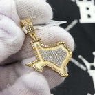 Glow in the Dark Texas Diamond Pendant .38cttw 10K Yellow Gold HipHopBling