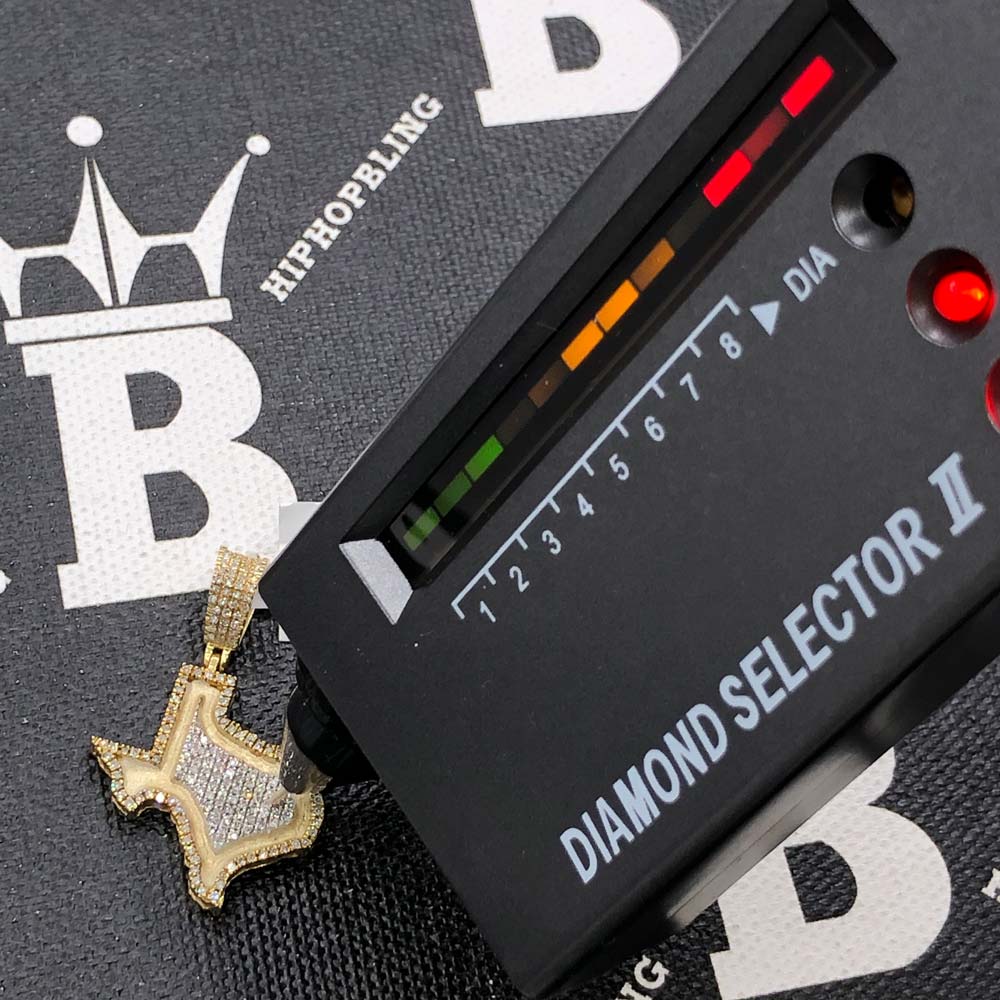 Glow in the Dark Texas Diamond Pendant .38cttw 10K Yellow Gold HipHopBling