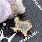 Glow in the Dark Texas Diamond Pendant .38cttw 10K Yellow Gold HipHopBling