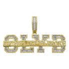 GLYD Grind Like Ya Broke Baguette VVS CZ Iced Out Pendant Yellow Gold HipHopBling