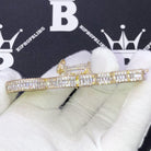GOAT Baguette CZ Hip Hop Bling Iced Out Pendant Yellow Gold HipHopBling