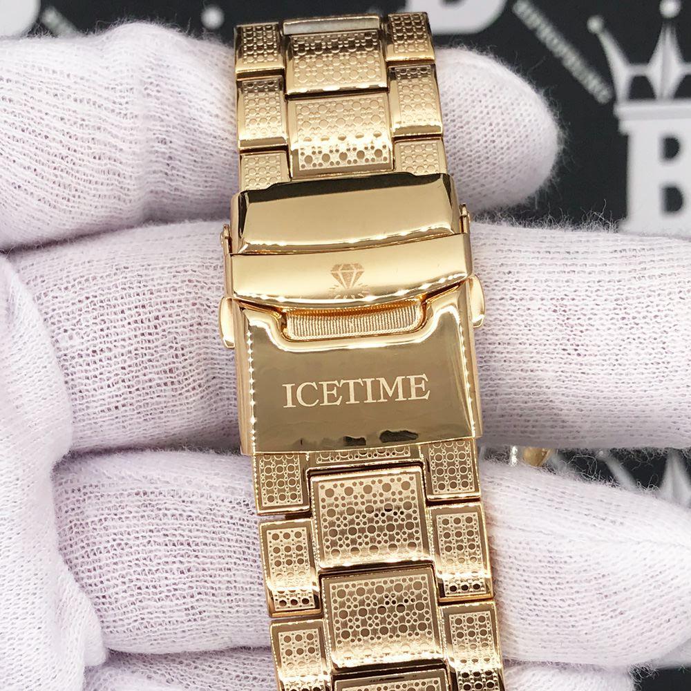 Gold 2 Row .50 Carat Diamond Hip Hop Watch HipHopBling