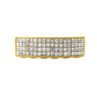 Gold 4 Row Princess Cut Grillz Bottom HipHopBling
