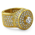 Gold Bling Bling Cluster Iced Out Ring 7 HipHopBling