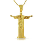Gold Christ the Redeemer Large Detailed Pendant HipHopBling