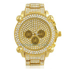 Gold Chrono Bling Bling Custom Hip Hop Watch HipHopBling