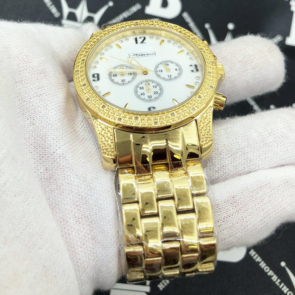 Gold Classic Chrono .25 Carat Diamond Hip Hop Watch JoJino HipHopBling