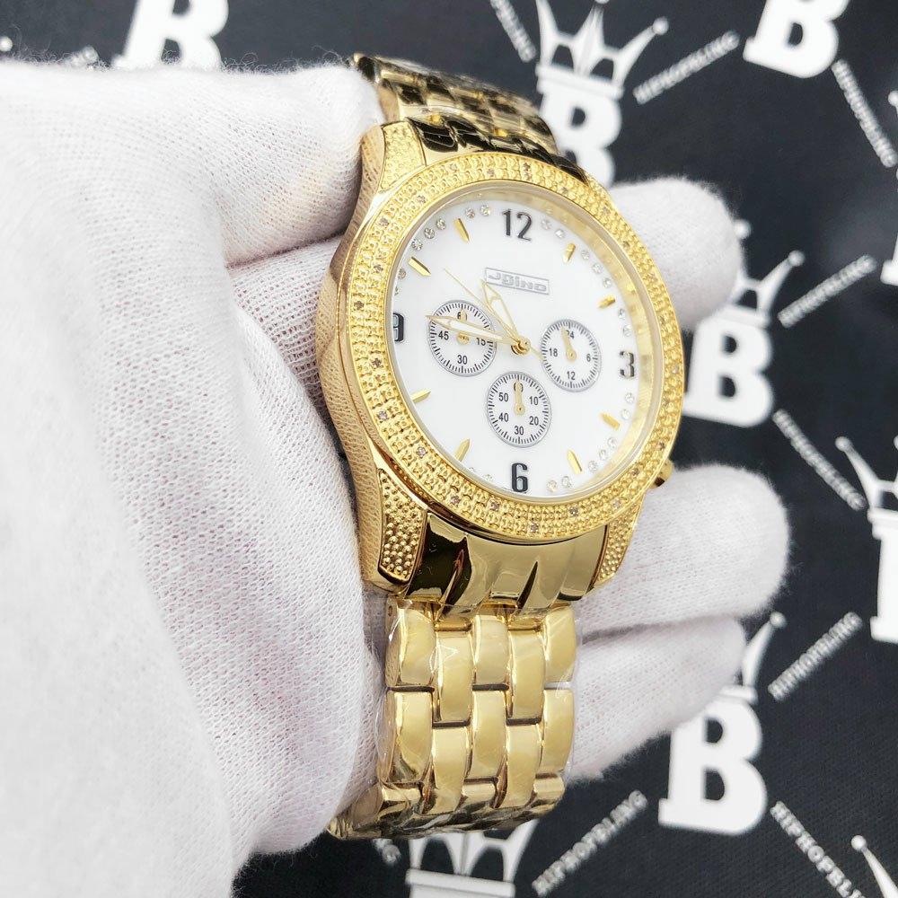 Gold Classic Chrono .25 Carat Diamond Hip Hop Watch JoJino HipHopBling