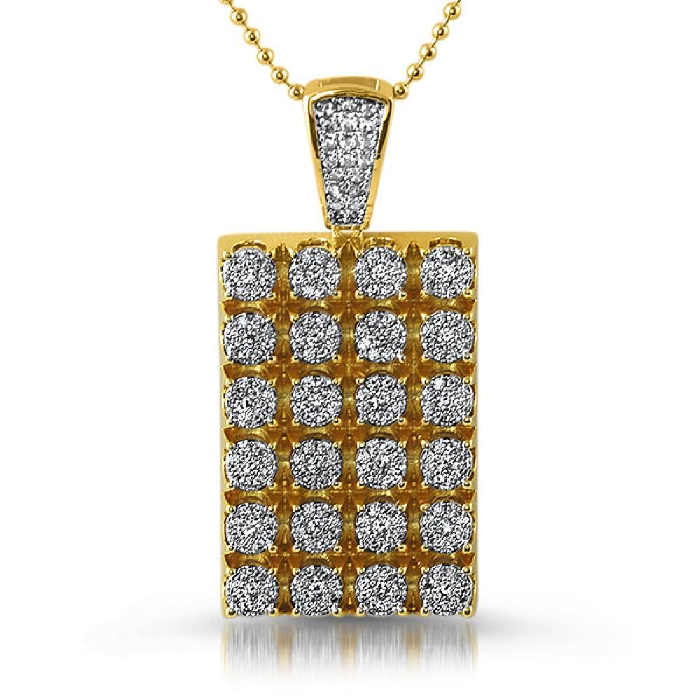 Gold Cluster Bling Bling Dog Tag HipHopBling
