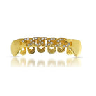 Gold Cuban Grillz CZ Bling Bling Bottom Teeth HipHopBling