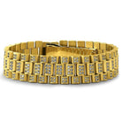Gold Full CZ President Bracelet HipHopBling