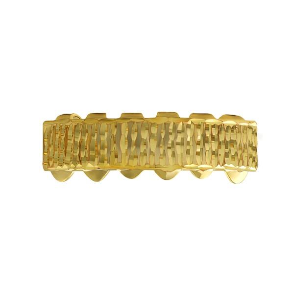 Gold Grillz Bar Diamond Cut Bottom HipHopBling